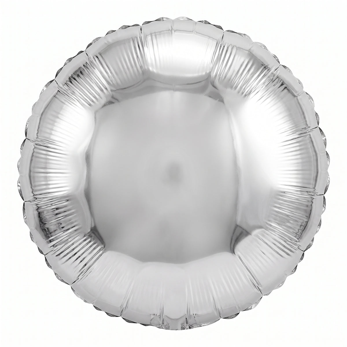 Silver Metallic 18-Inch Foil Circle Balloon