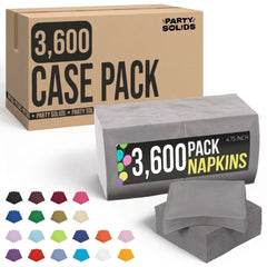 Silver Beverage Napkins | 4.75 in. x 4.75 in. | Case of 3600