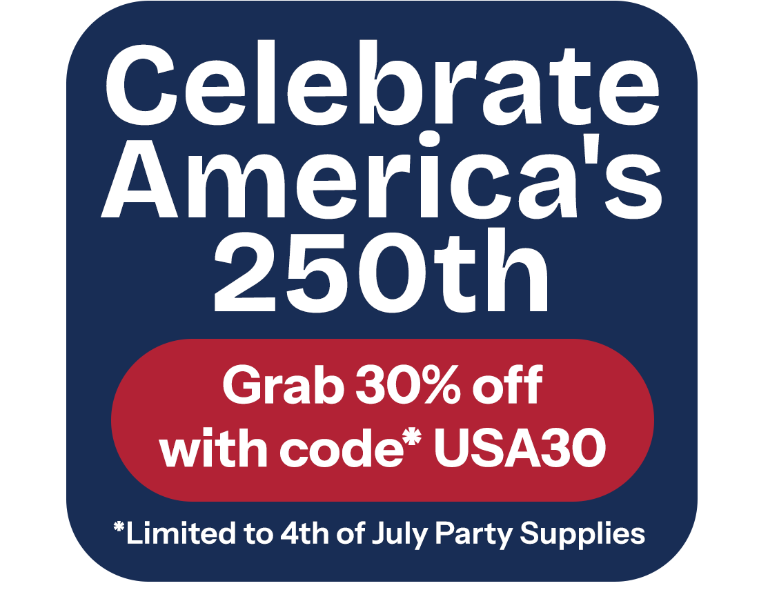 4th of July Party Supplies - Get 30% offwith code USA30