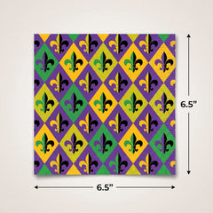 Mardi Gras Fleur-de-Lis Lunch Napkins - 6.5 In. x 6.5 In. - 36 Pack