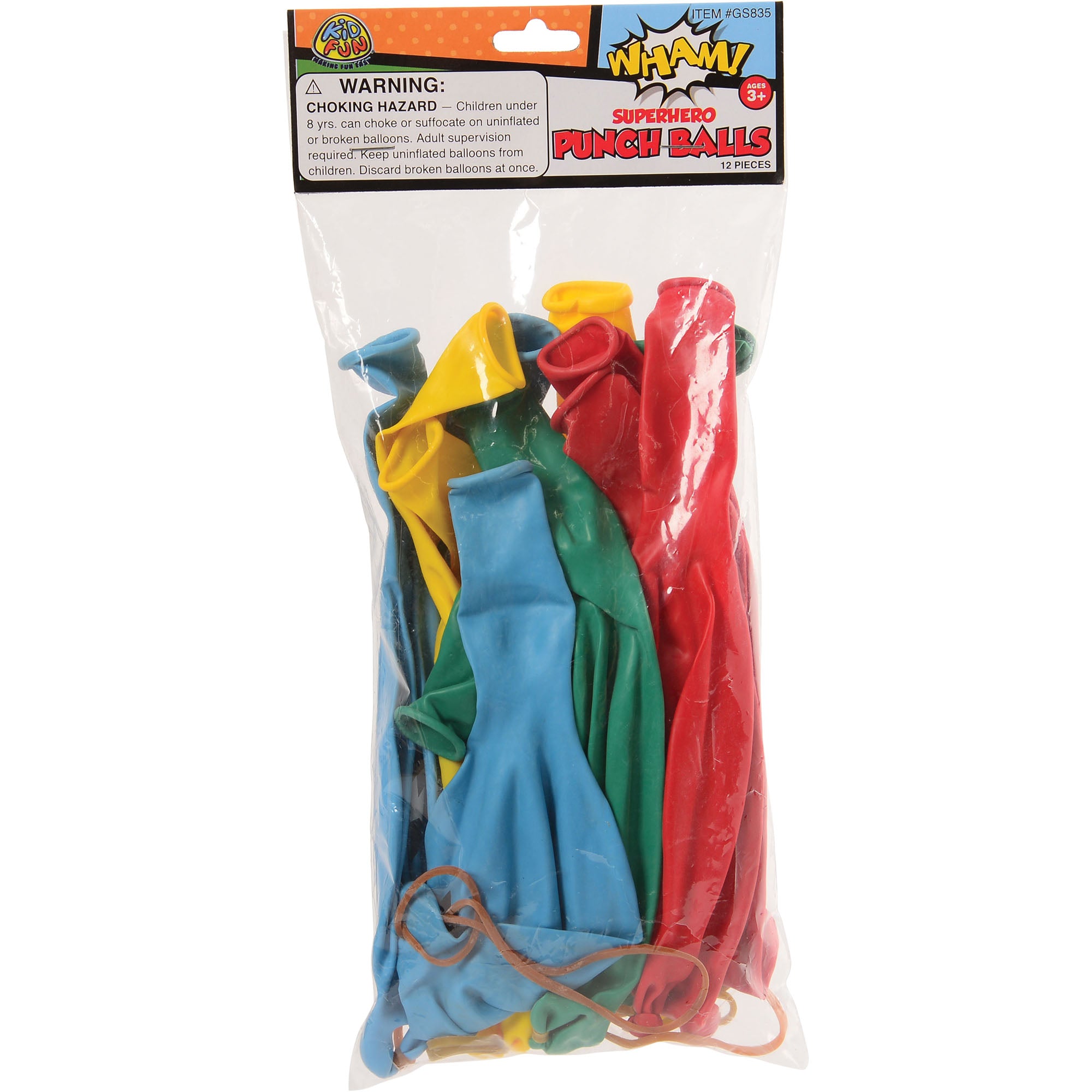 Superhero Punch Balls - 12 Count
