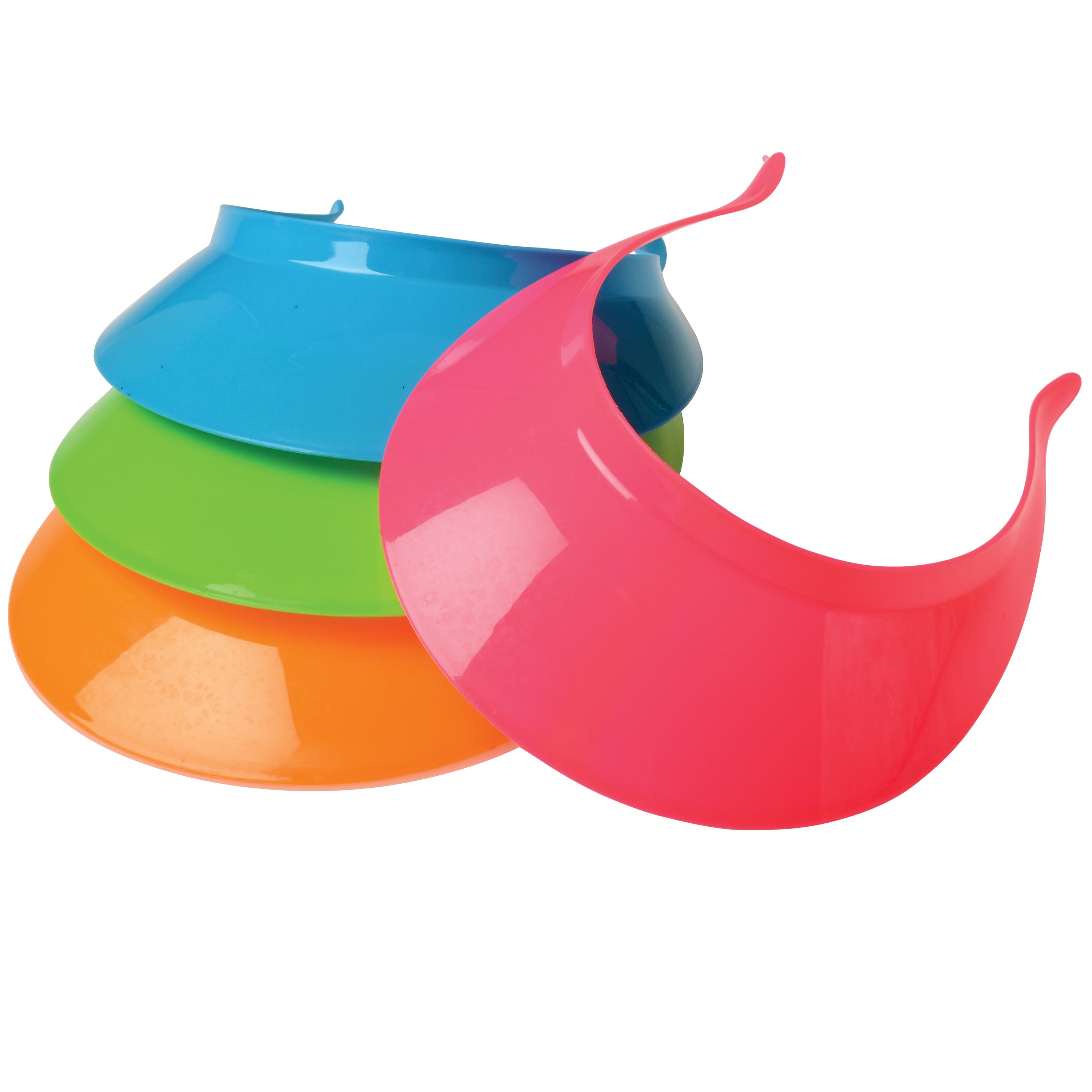 Neon Plastic Visors - 12 Count