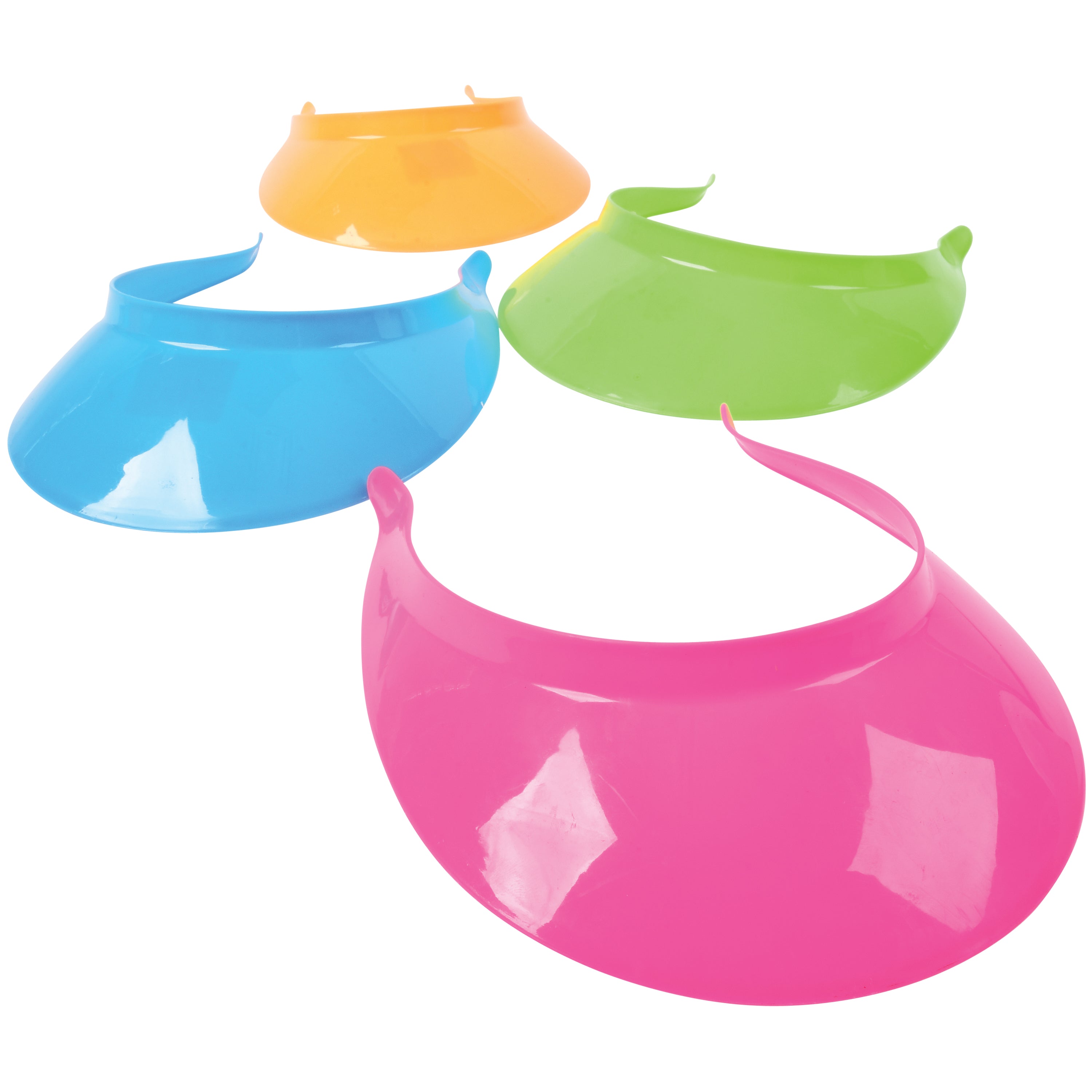 Neon Plastic Visors - 12 Count