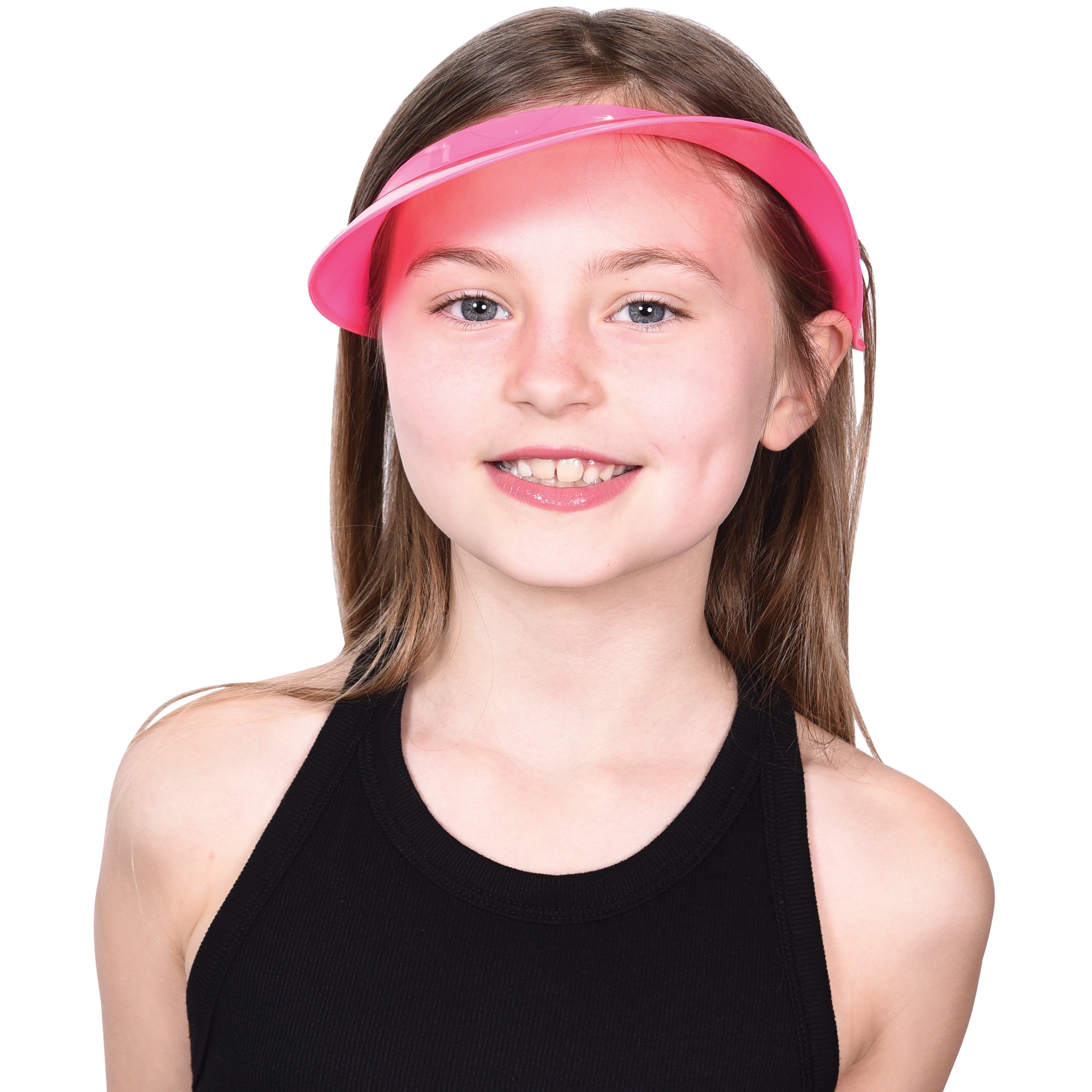 Neon Plastic Visors - 12 Count