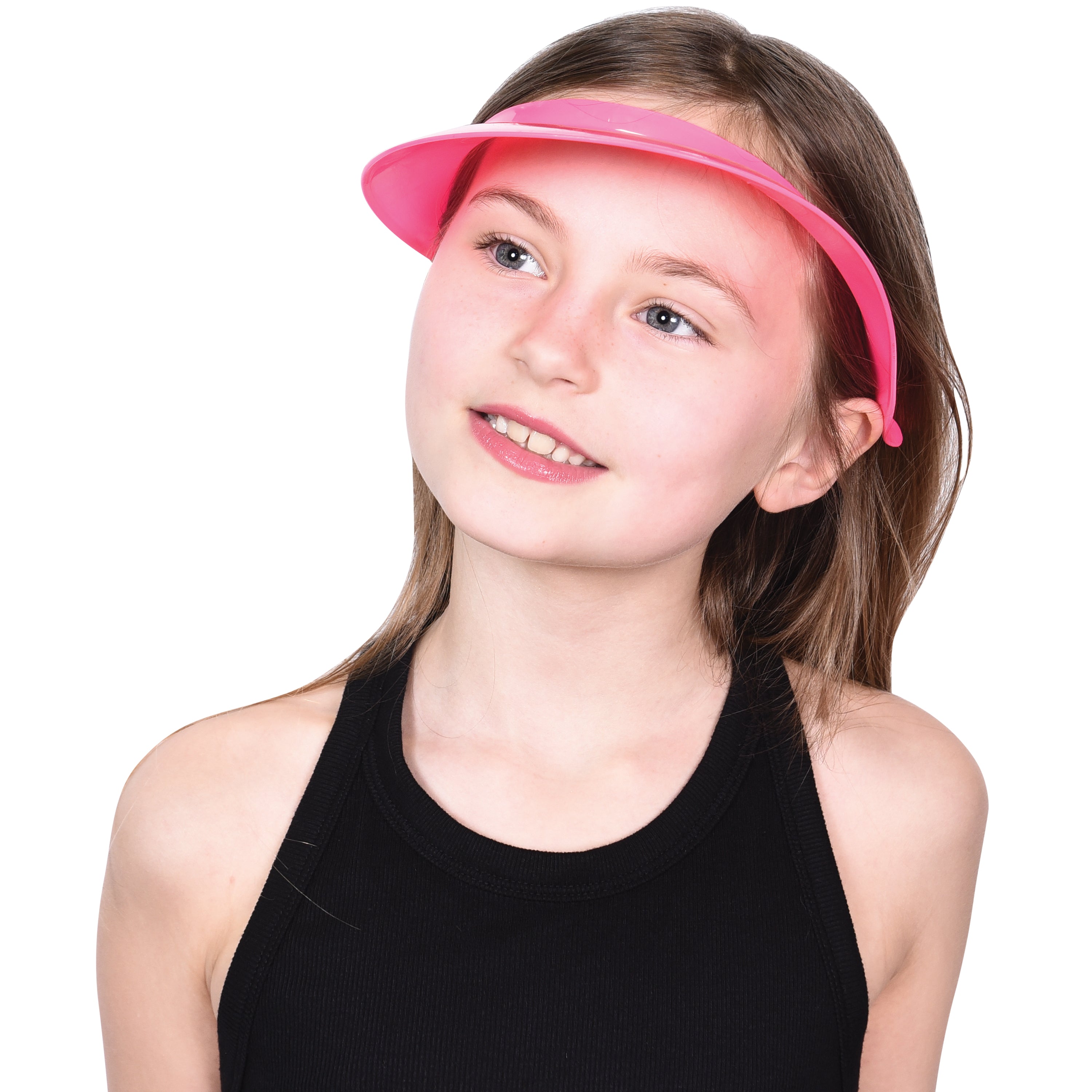 Neon Plastic Visors - 12 Count