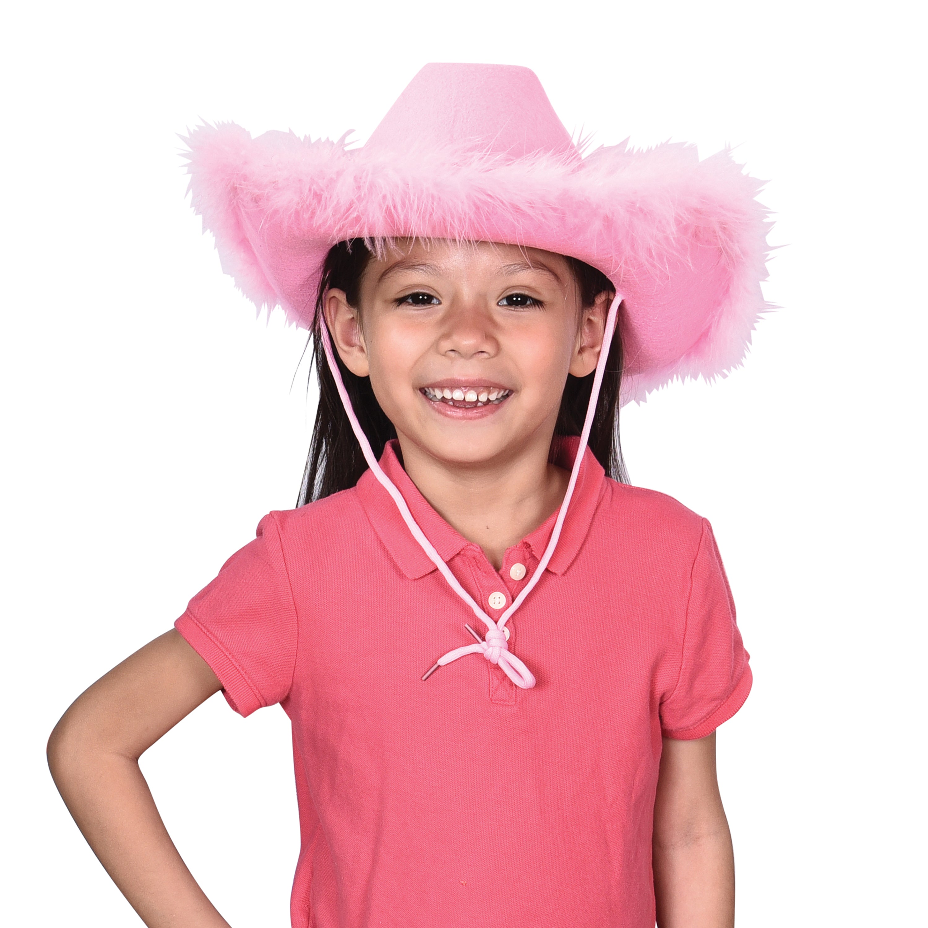 Pink Boa Cowgirl Hat/Adult - 1 Count