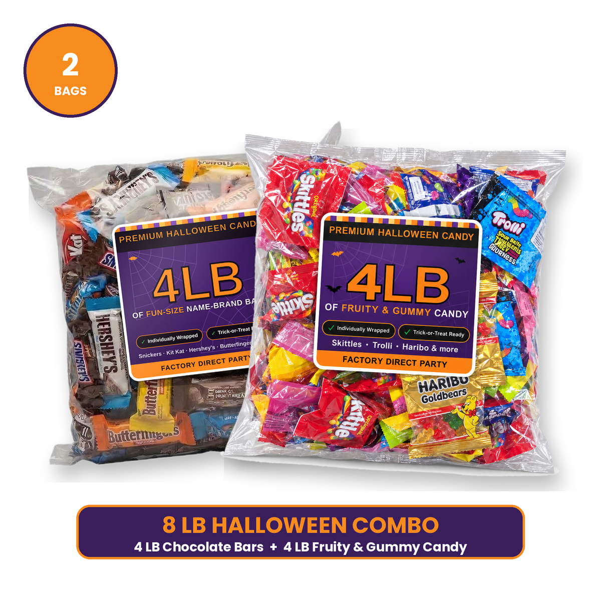 Halloween Candy & Chocolate Variety Pack Bundle | 8lb