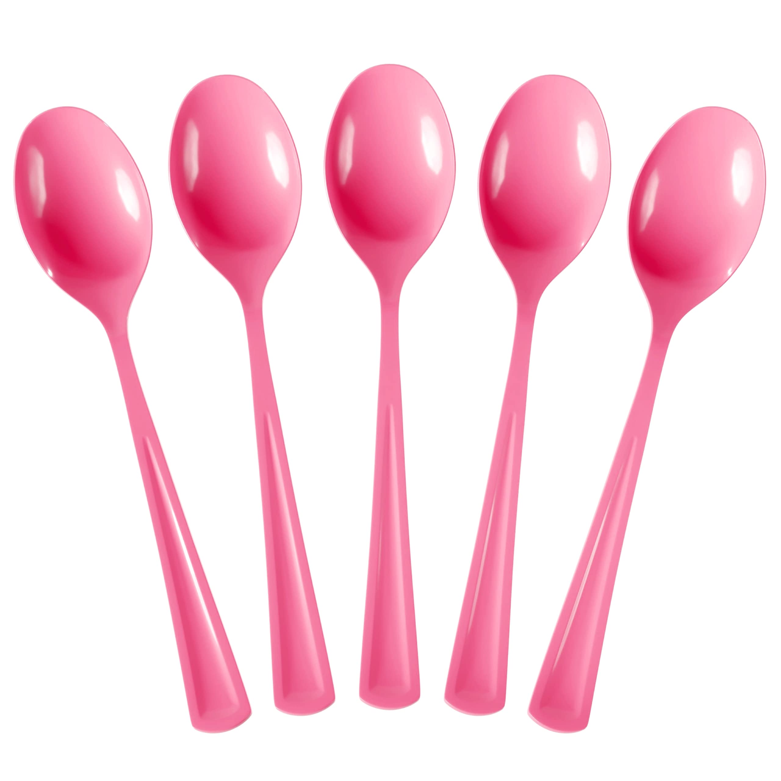 Cerise Plastic Spoons | 25 Count