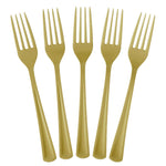 Heavy Duty Gold Plastic Forks - 7.5 in. | 50 Count