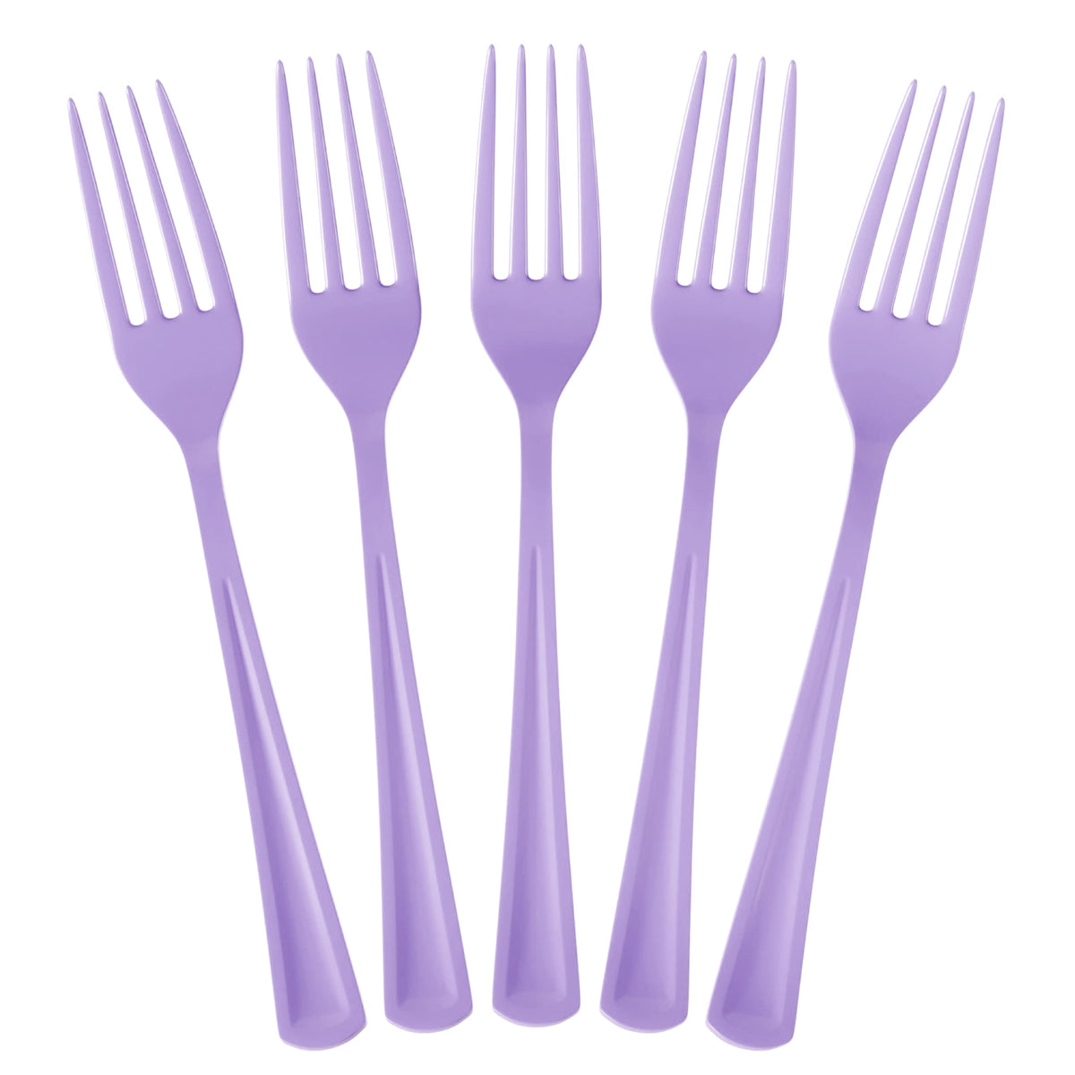Heavy Duty Lavender Plastic Forks | 50 Count