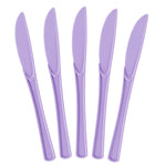Heavy Duty Lavender Plastic Knives - 7.75 in. | 50 Count