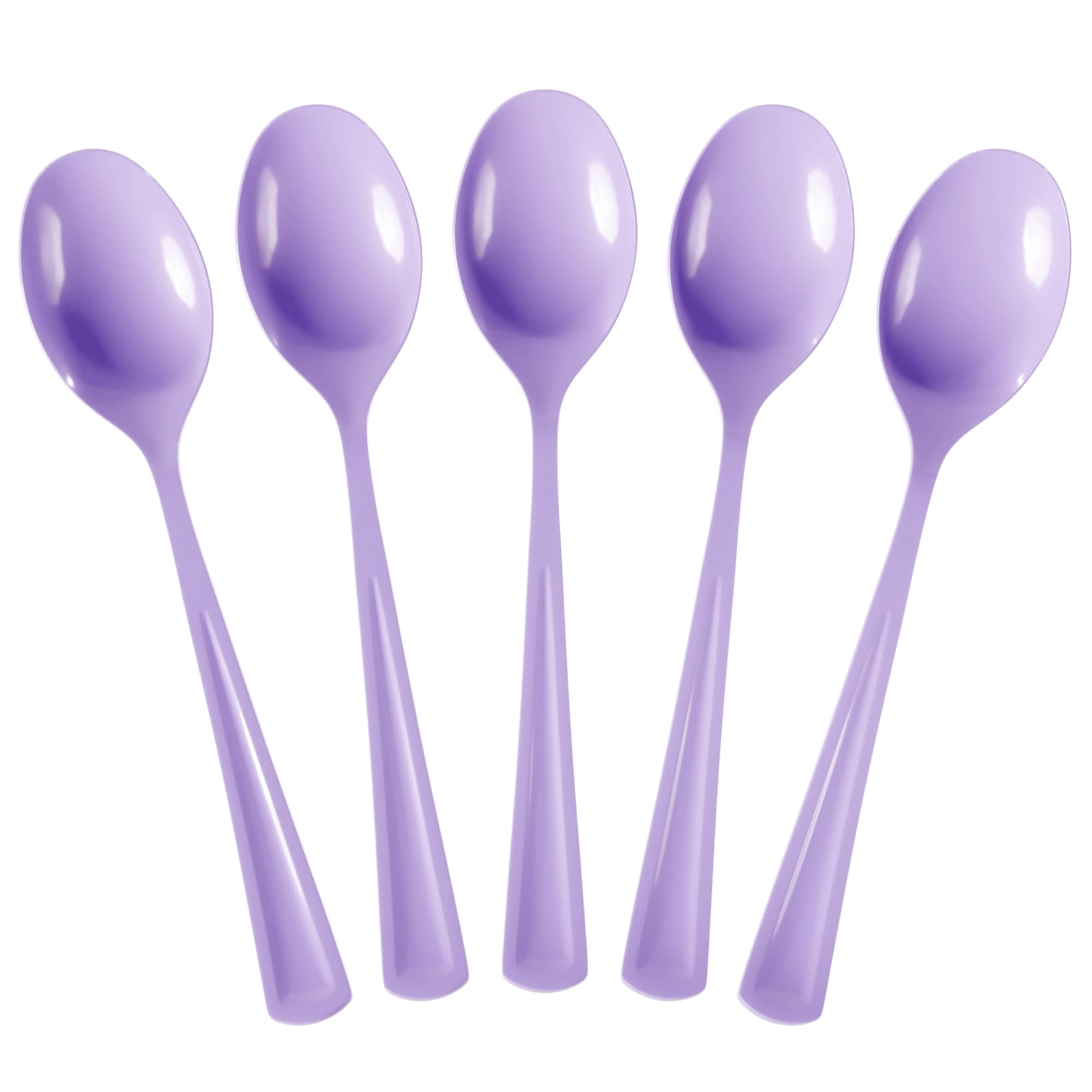Heavy Duty Lavender Plastic Spoons | 50 Count