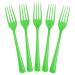 Heavy Duty Lime Green Plastic Forks - 7.5 in. | 50 Count