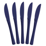Heavy Duty Navy Plastic Knives - 7.5 in. | 50 Count