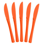 Heavy Duty Orange Plastic Knives - 7.75 in. | 50 Count