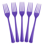 Heavy Duty Purple Plastic Forks - 7.5 in. | 50 Count