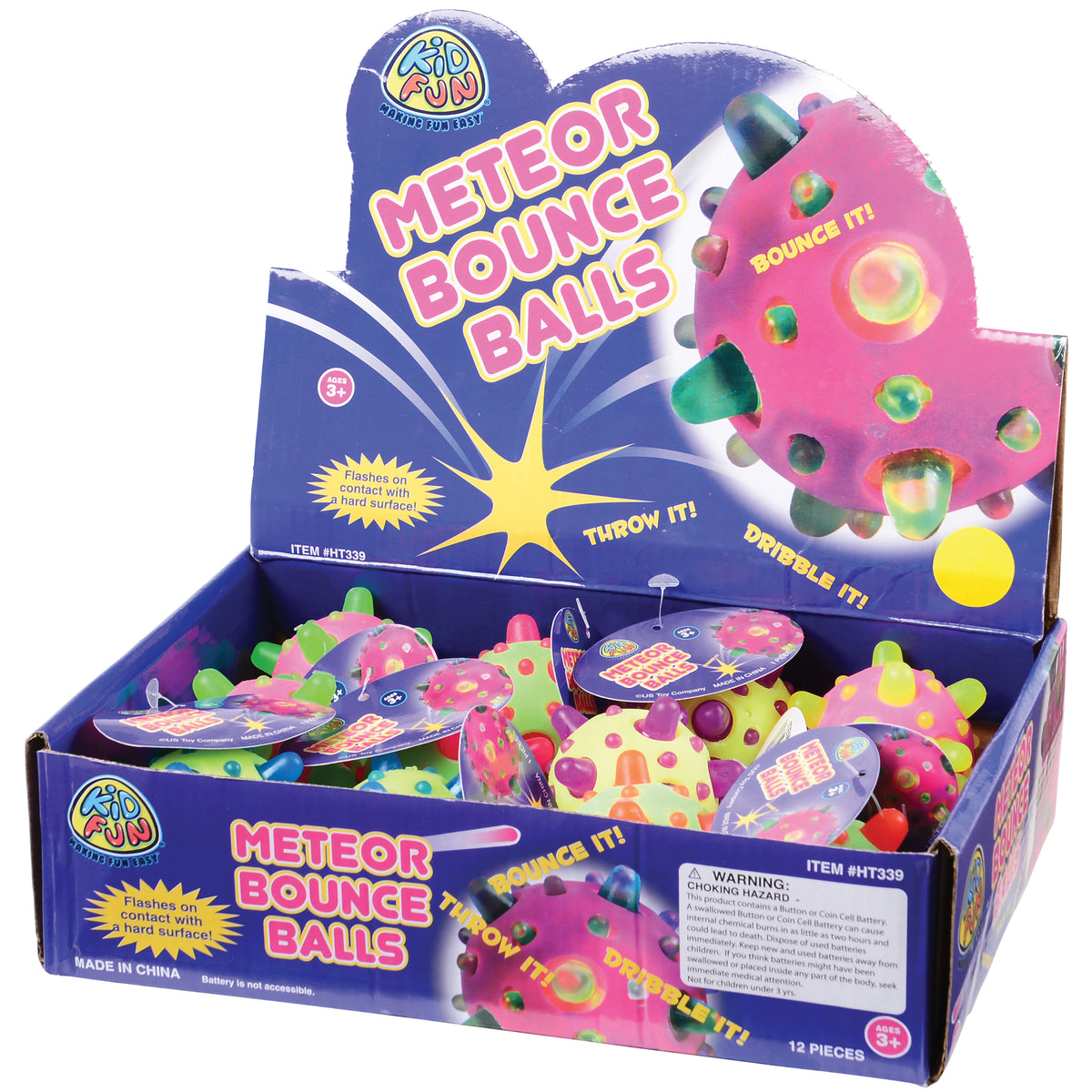 Light Up Meteor Bounce Ball - 12 Count