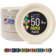 9 in. Ivory Paper Plates | 50 Ct.