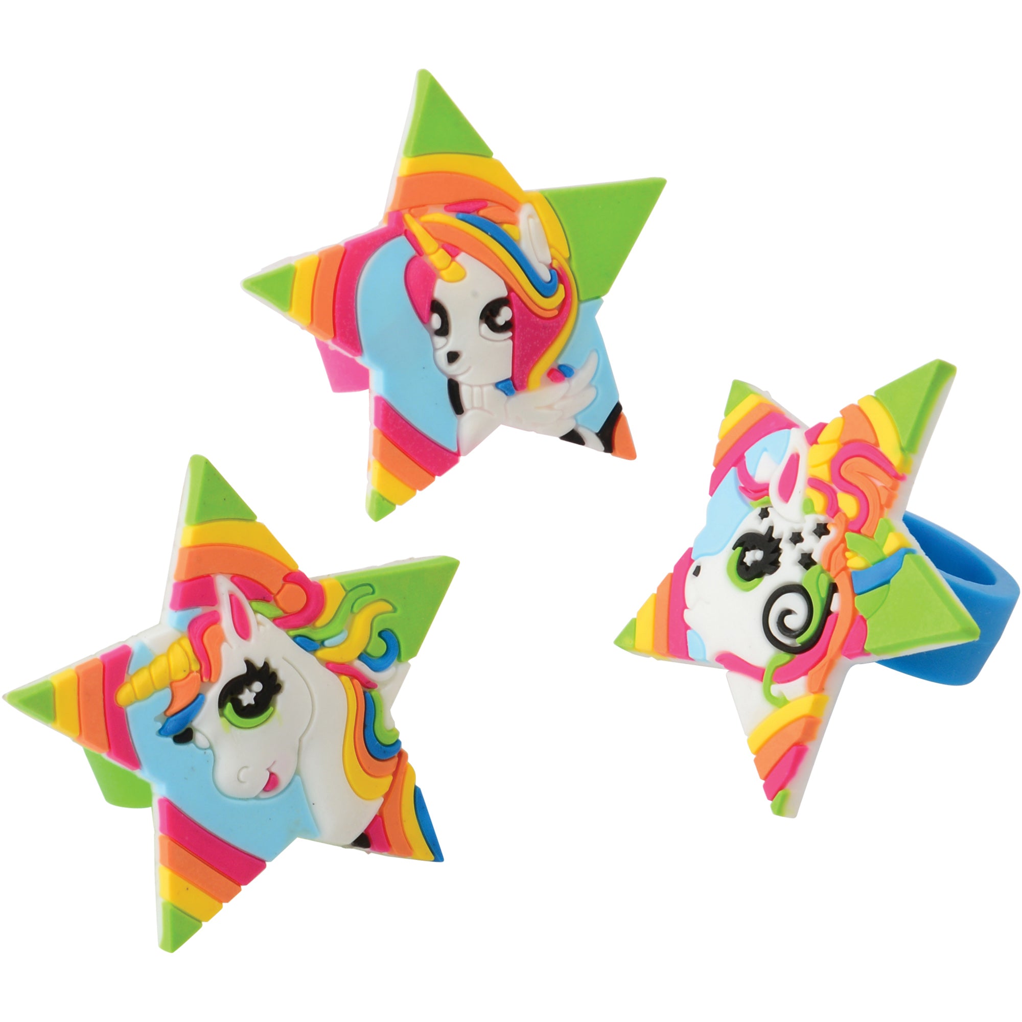 Unicorn Rubber Rings - 12 Count