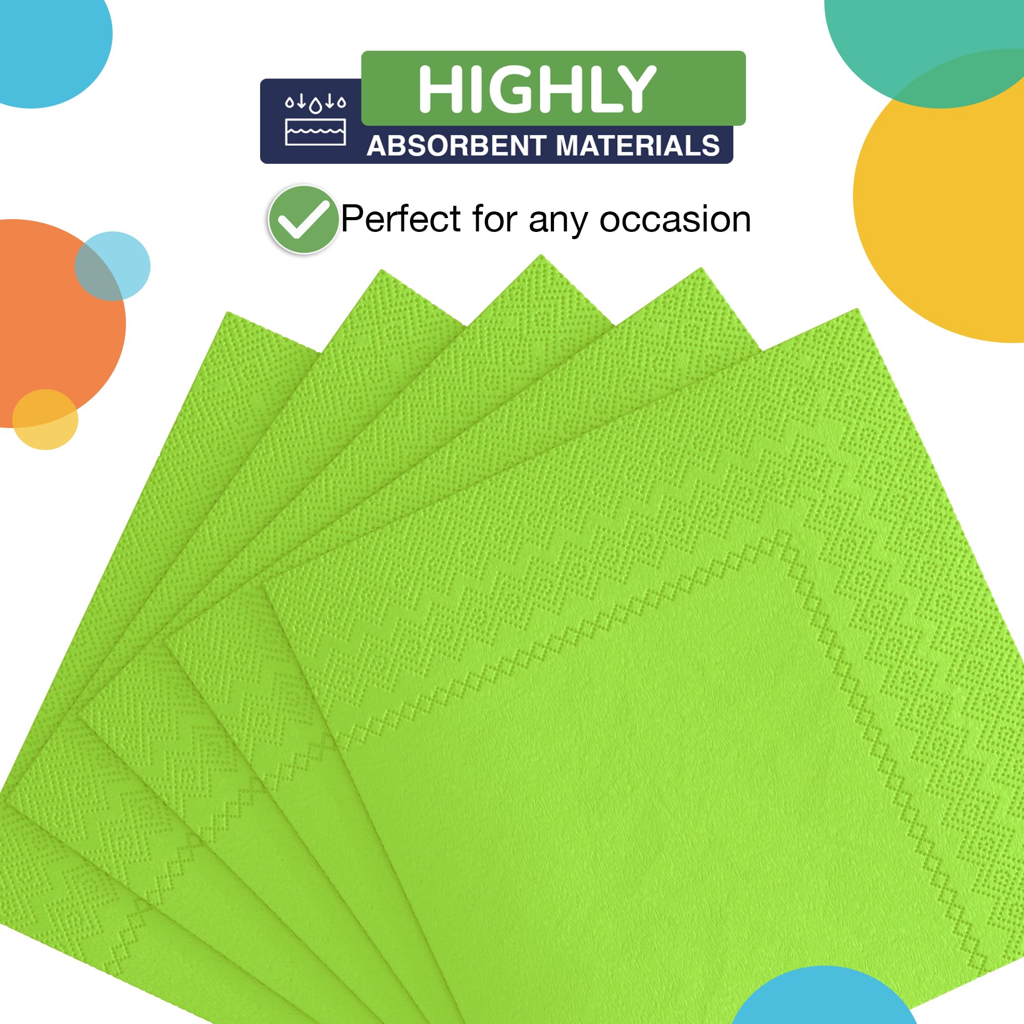 Lime Green Luncheon Napkins | 1800 Count