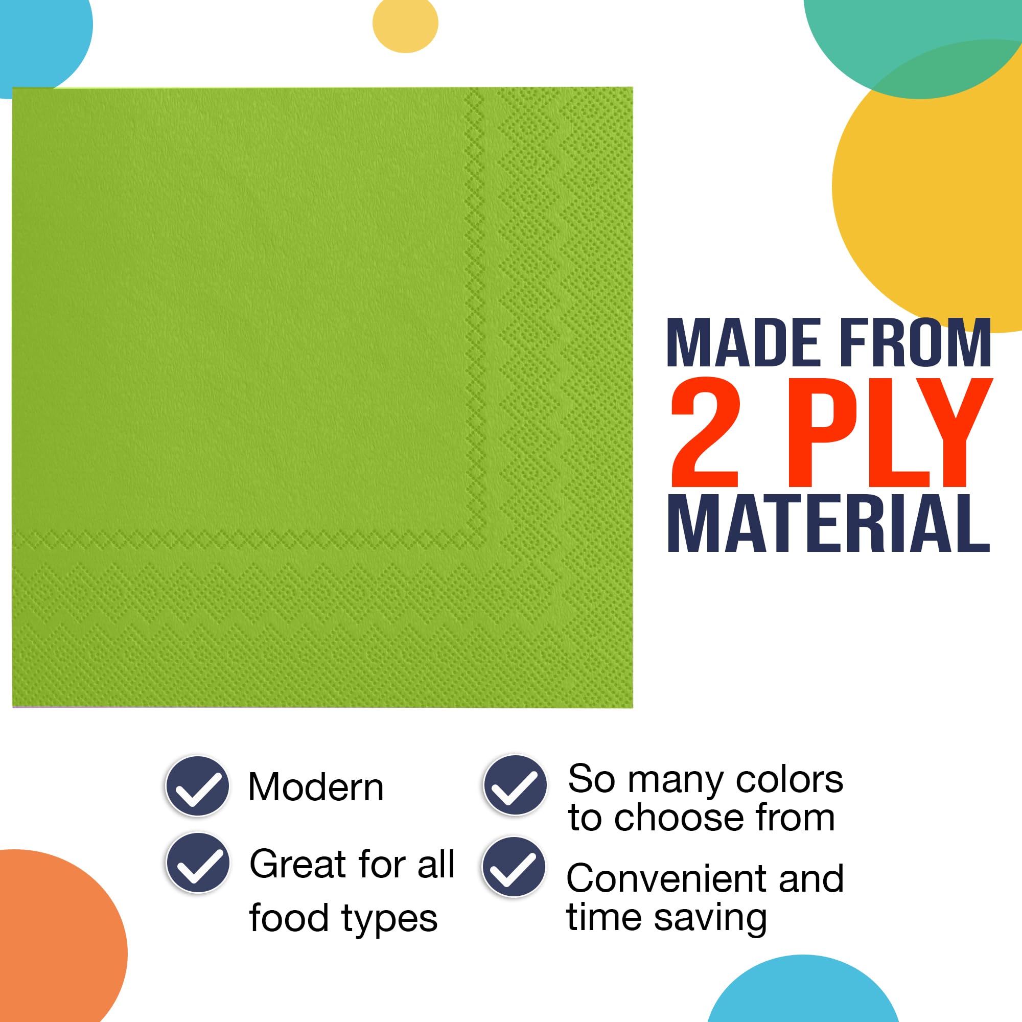 Lime Green Luncheon Napkins | 1800 Count