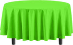 Premium Round Lime Green Plastic Table Cover - 84 in.