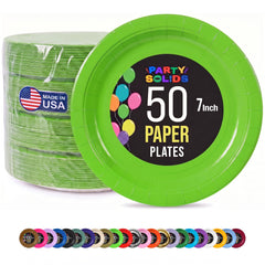 7 in. Lime Green Paper Plates | 50 Ct.
