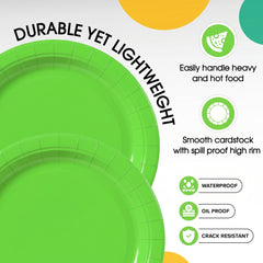 10 In. Lime Green Paper Plates - 20 Ct.