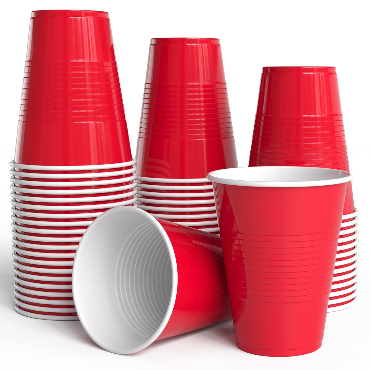 18 Oz. Red Plastic Cups - 50 Ct.