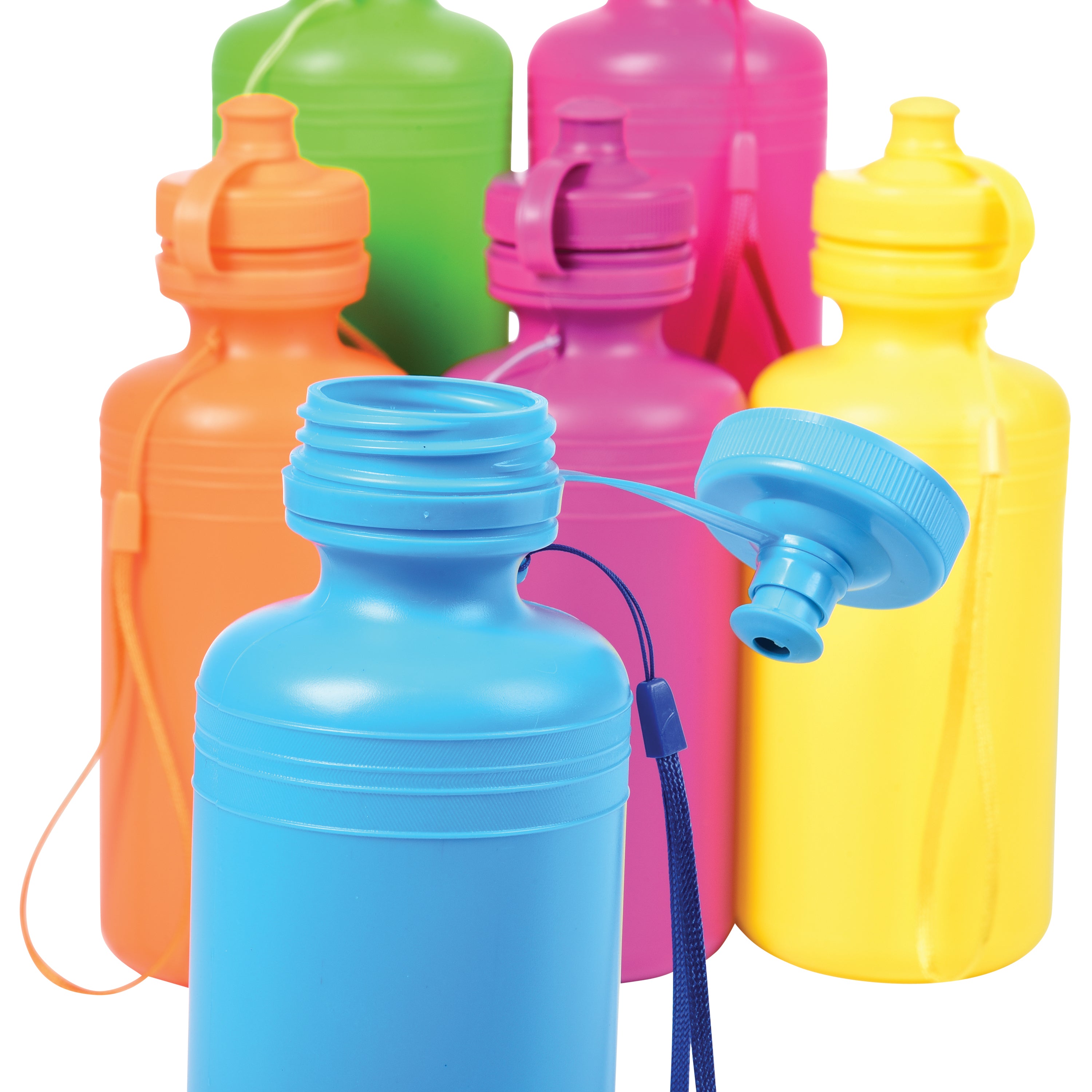 Neon Water Bottles - 12 Count