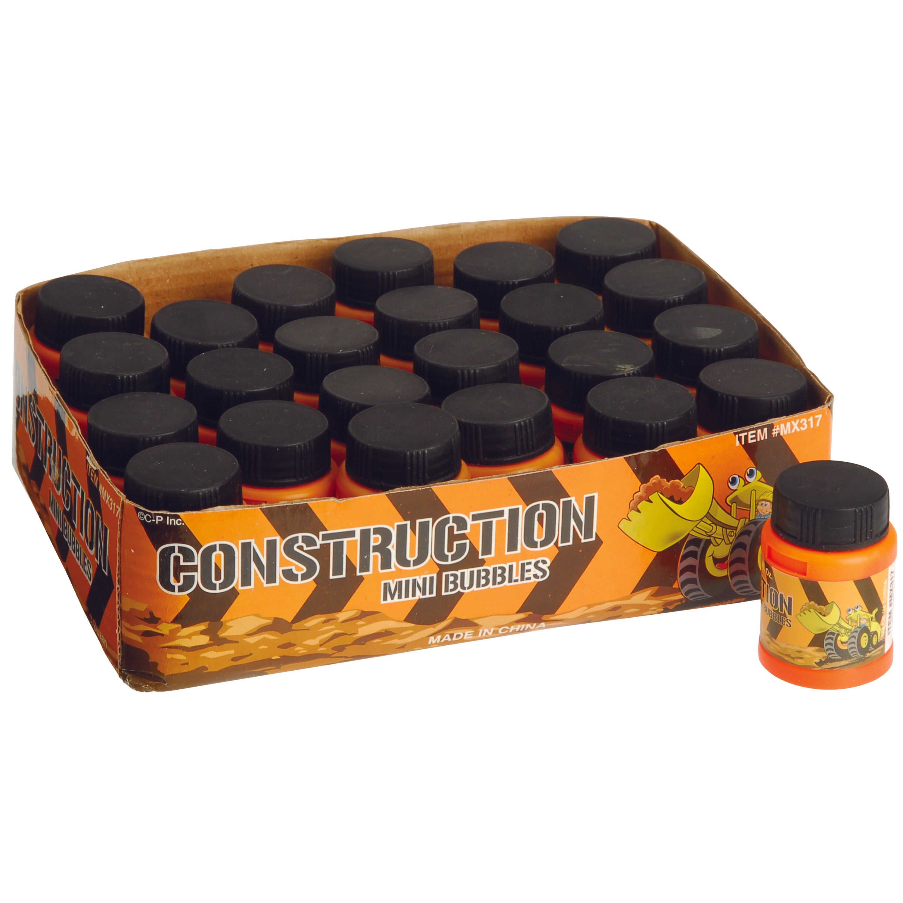 Construction Mini Bubbles/24 Per Disp - 24 Count
