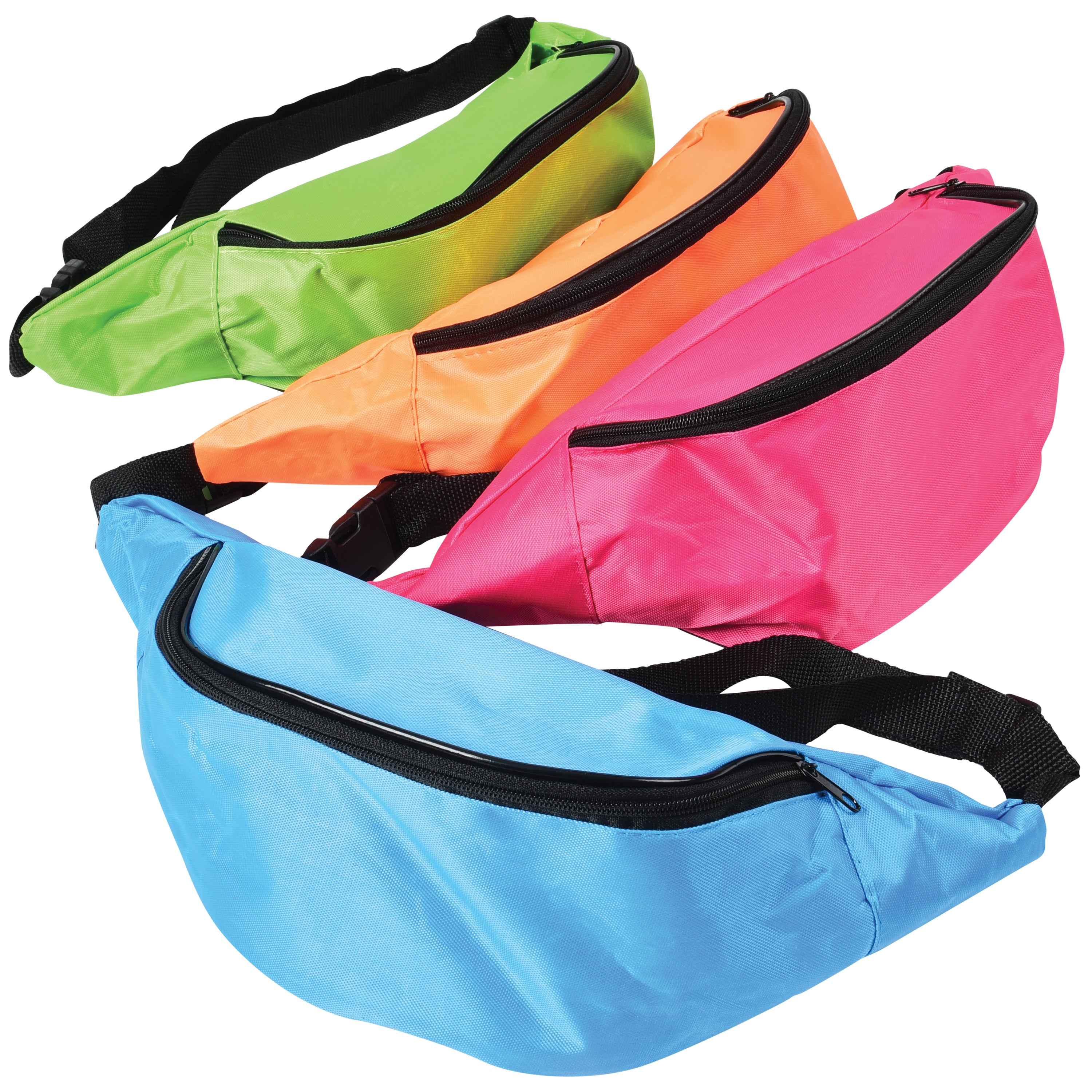 Neon Fanny Packs - 12 Count