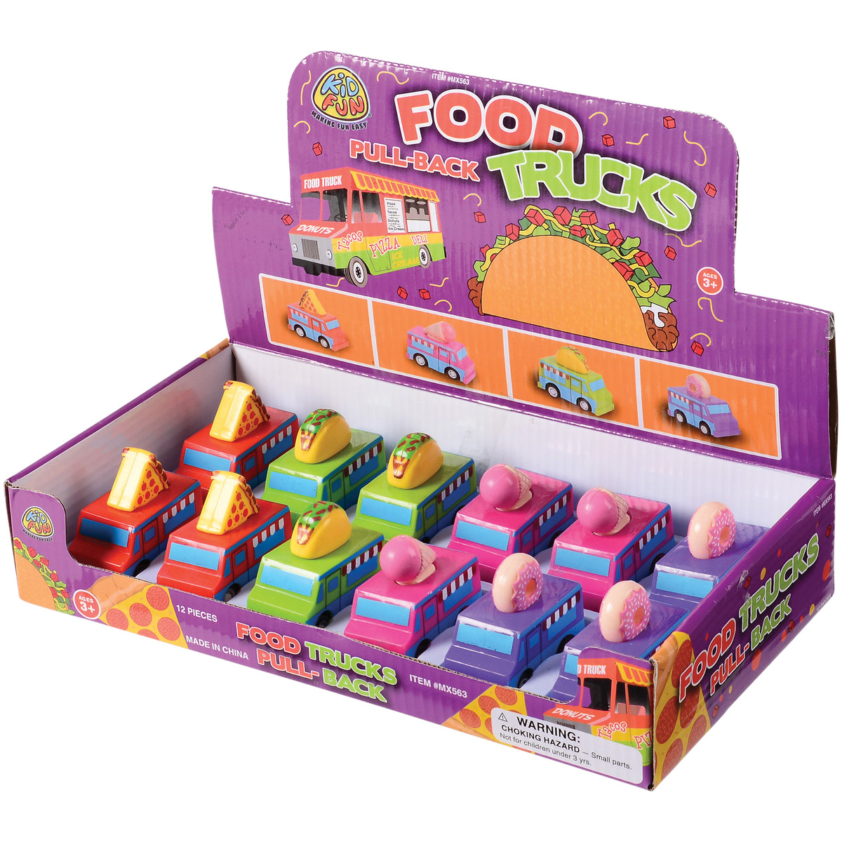 Pull Back Food Trucks - 12 Count