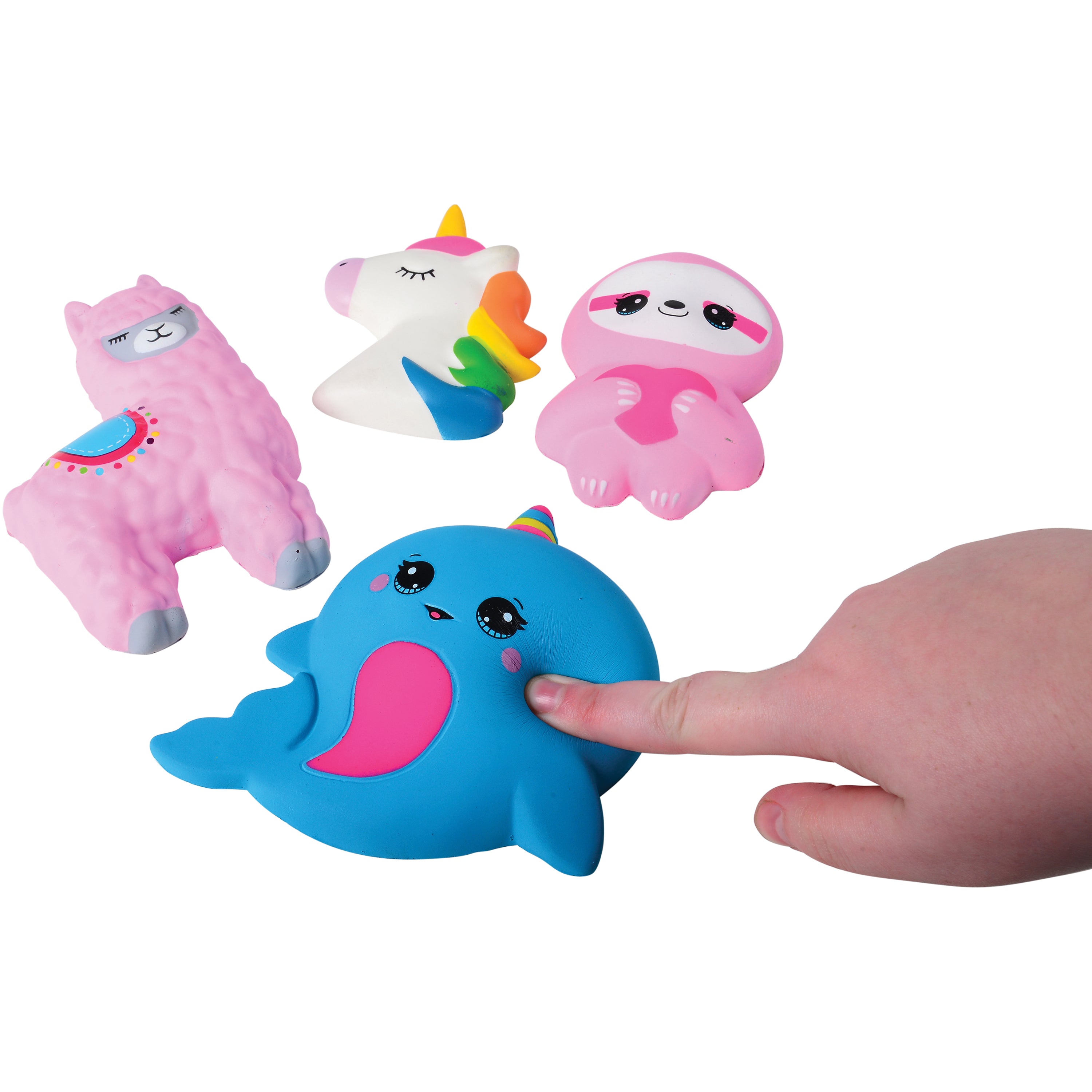 Squishy Whimsical Animal Stickers - 12 Count