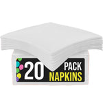 White Luncheon Napkins - 6.75 In. X 6.75 In. | 20 Count