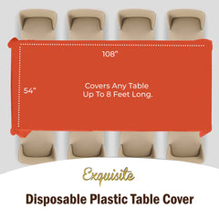 Orange plastic Table Cover