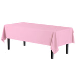 Premium Pink Plastic Table Cover - 54 In. x 108 In.