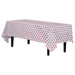 Red Polka Dot Plastic Table Cover - 54 In. x 108 In.