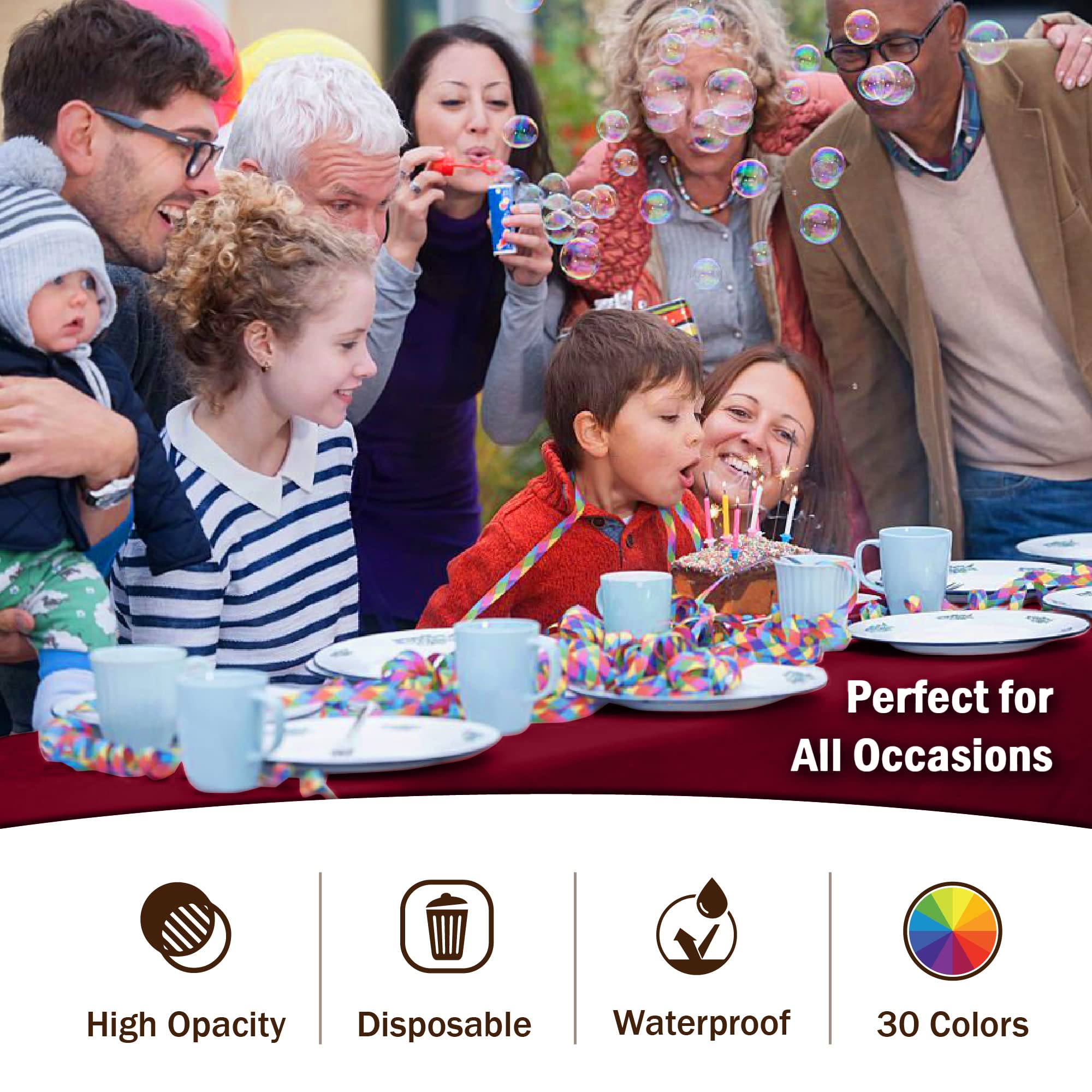 Premium Burgundy Table Cover