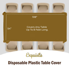 Gold plastic Table Cover