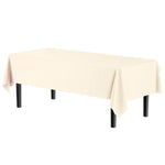 Premium Ivory Plastic Table Cover - 54 in. x 108 in.