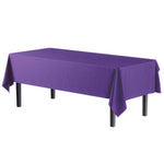 Purple Plastic Table Cover - 54 In. x 108 In.