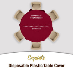 Premium Round Burgundy Table Cover
