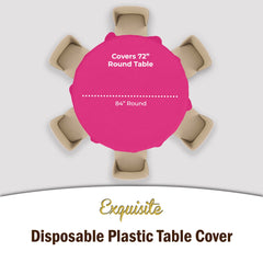 Premium Round Cerise Table Cover