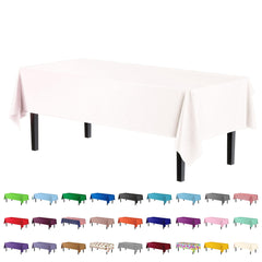 Premium White Plastic Table Cover | Case of 96