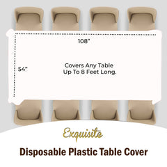 Premium White Plastic Table Cover | Case of 96