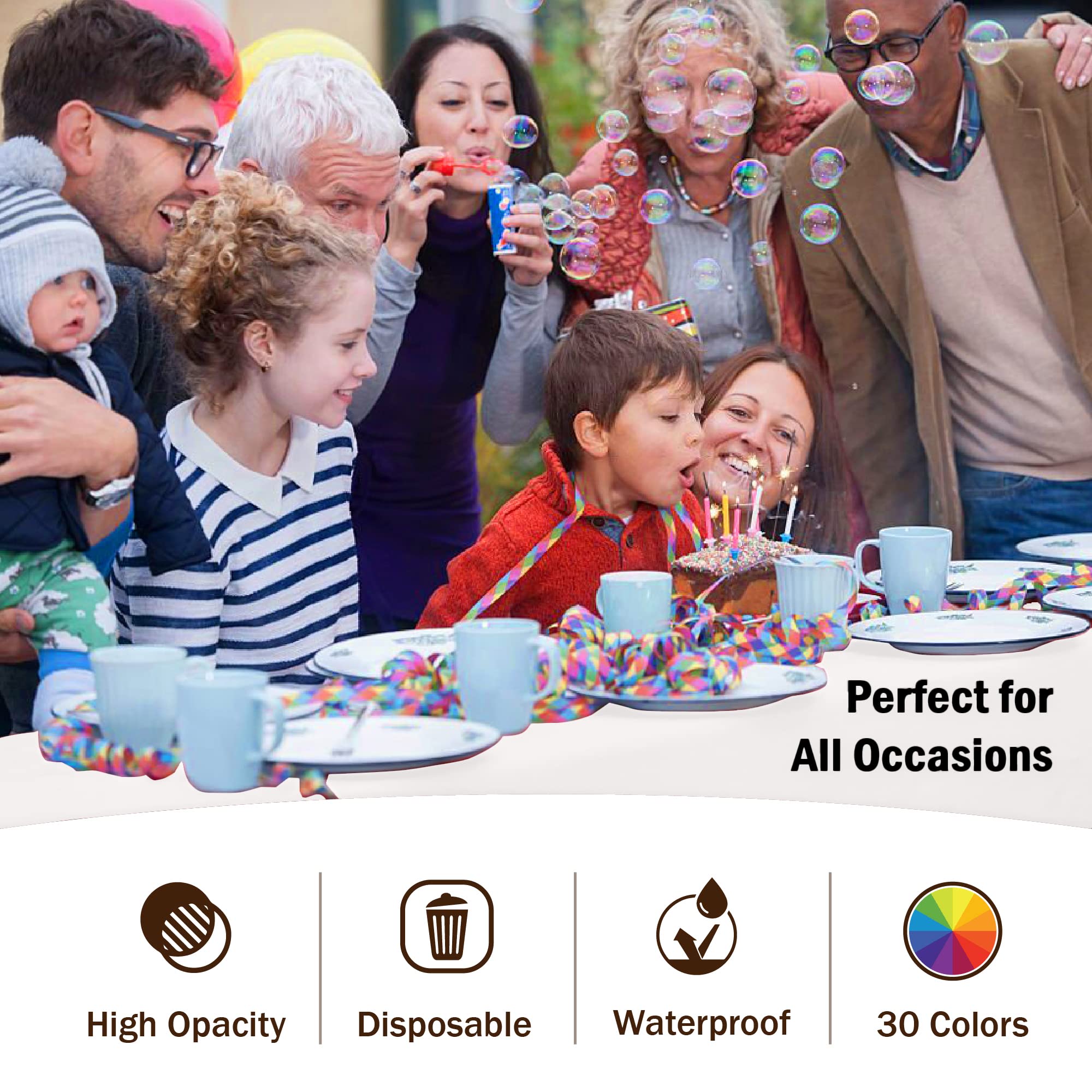 White Plastic Table Covers | 12 Pack