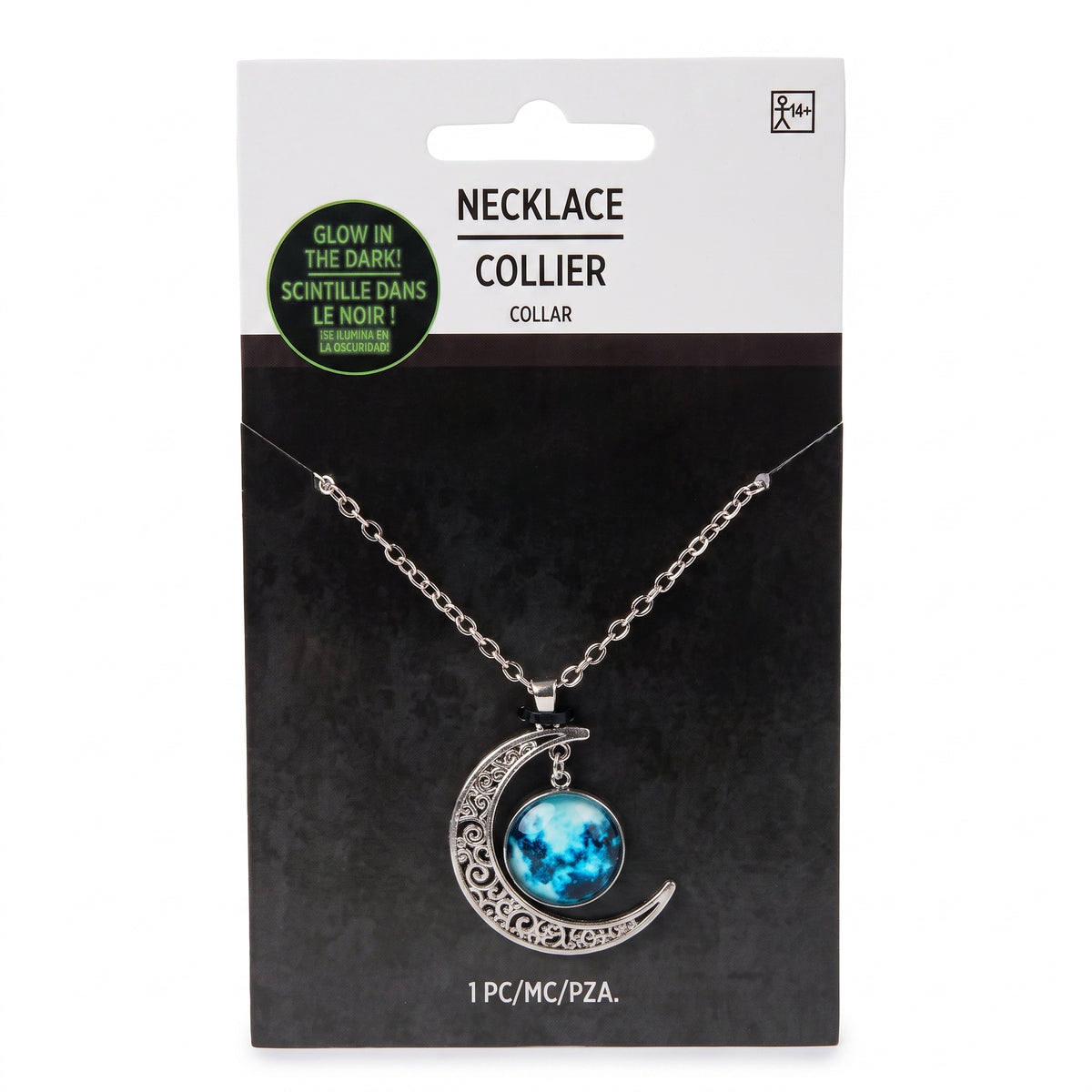 Glow-in-the-Dark Moon Witch Necklace Choker