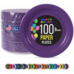 9 in. Purple Paper Plates | 100 Count