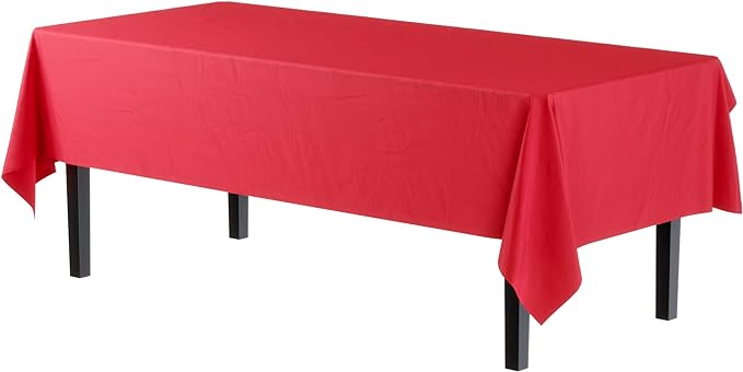 Red plastic Table Cover